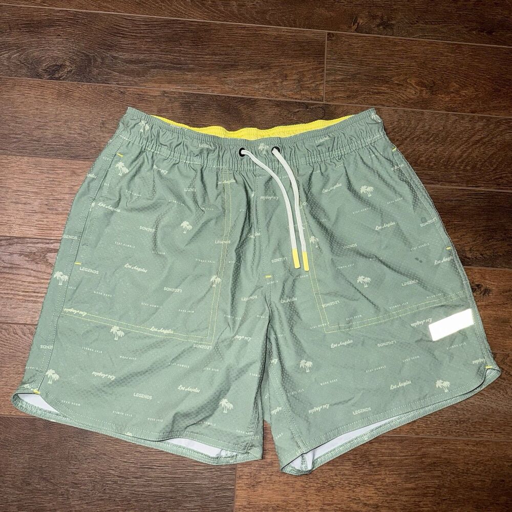Legends Dusty Sage Green Saylor Swim Shorts Sz M